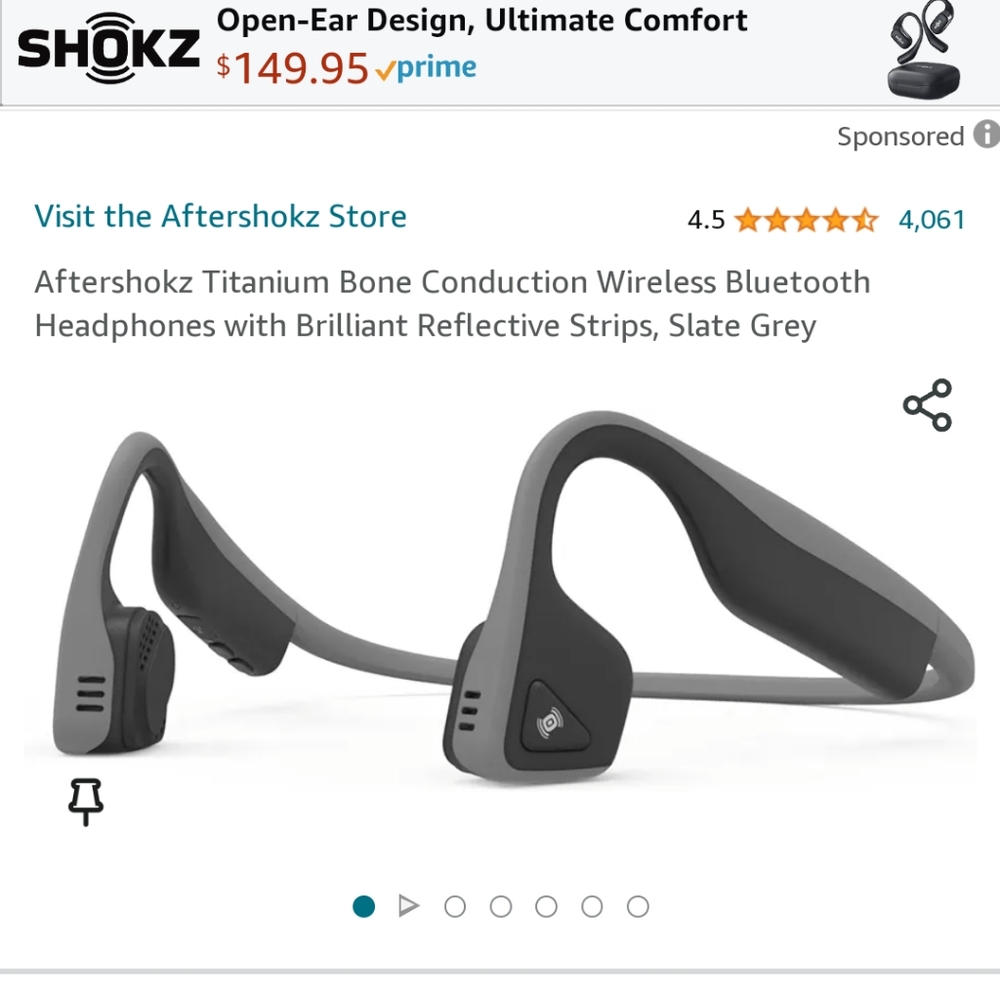 Aftershokz Bluetooth headphones